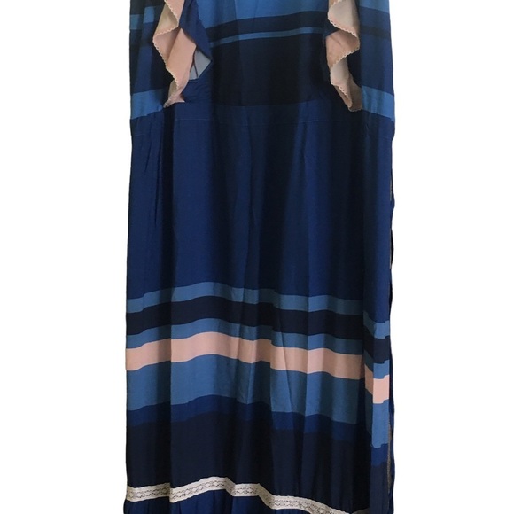 New New Anthropologie Especia Zelanda Striped Ruffles Tiered Maxi Dress Small - Picture 5 of 8